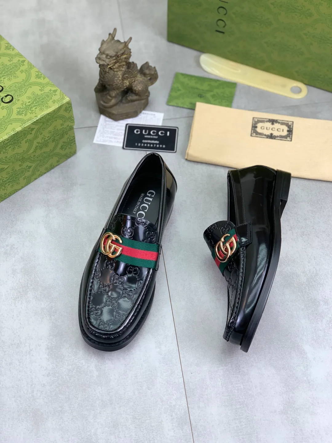 Men's men's shoes 💰P480 [New style] Water-dyed cowhide 💰💎💎💎 [Gucci] GUCCI high-end men's formal business leather shoes, original order 1:1 authentic goods! Original imported high-end open-edge beaded calfskin, original metal buckle, imported first-layer cowhide lining for feet, original outsole, men's shoe size: 38-45, 4️⃣ colors available